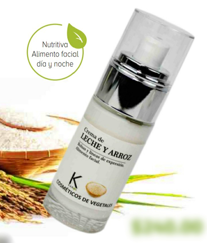 Crema Facial de Leche y Arroz