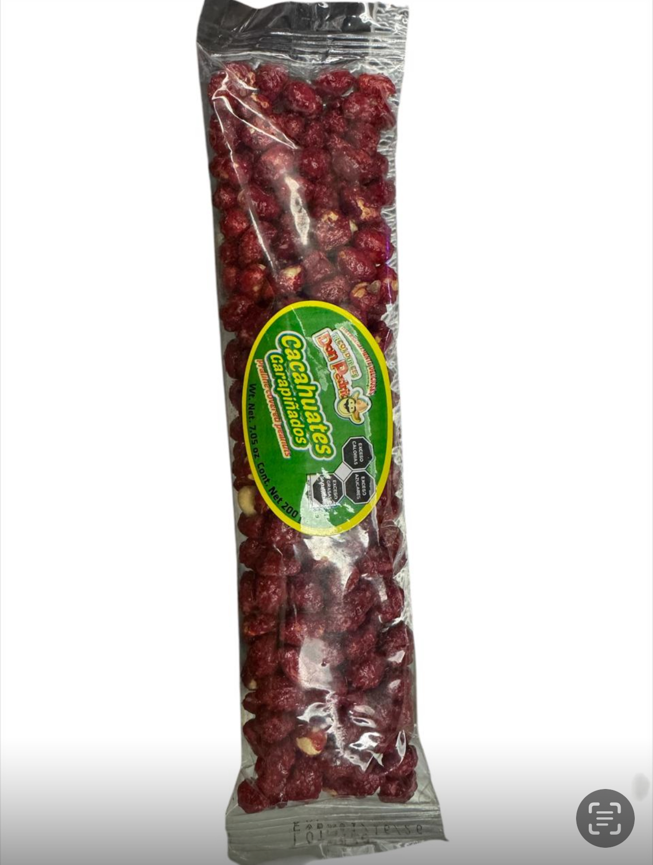 Bolsa con 5 tubos de 200gr cada uno CACAHUATES	GARAPIÑADOS		ROJOS/	PRALINE	COVERED	PEANUTS	