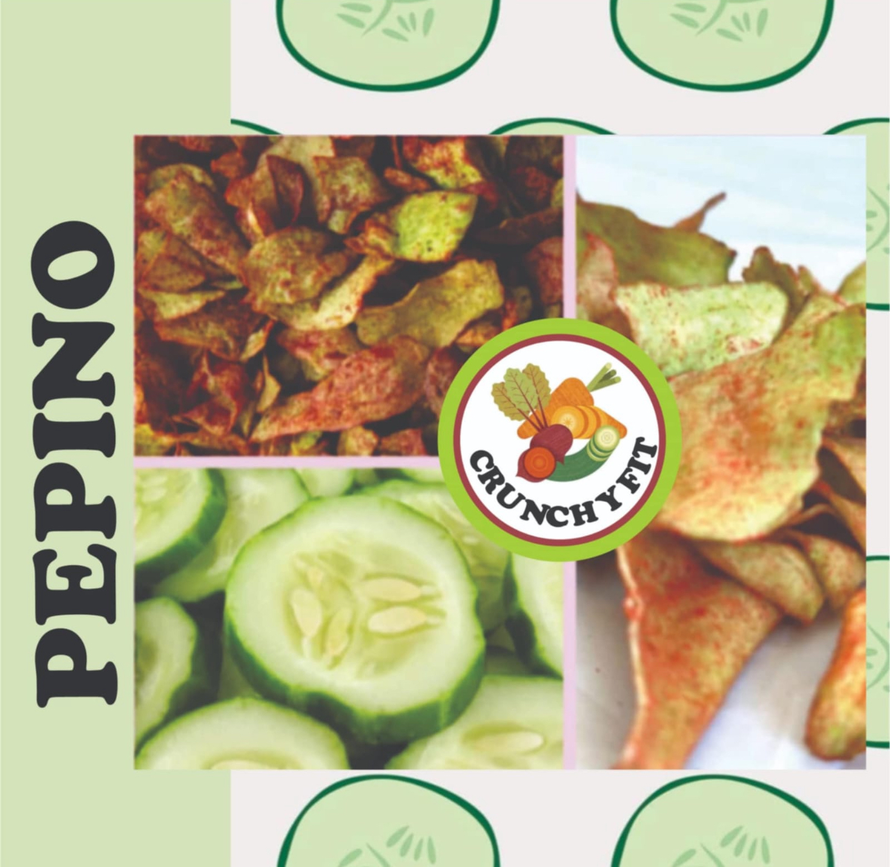 Paquete de 7 bolsas de botanas vegetales deshidratados
